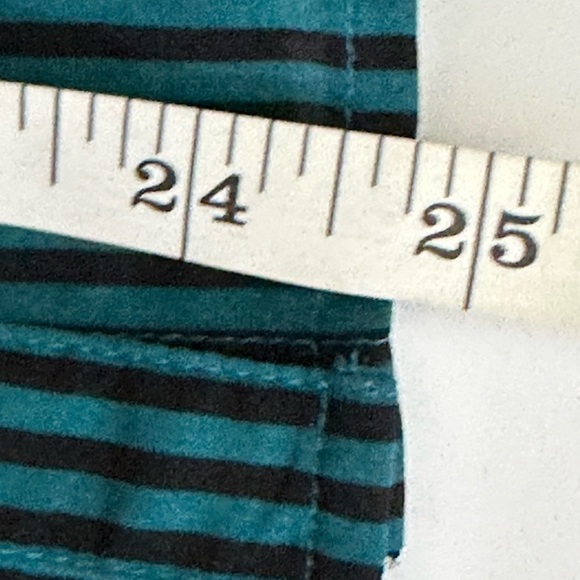 Forever 21 sz med blouse button down long sleeve black & Turquoise - Picture 6 of 13